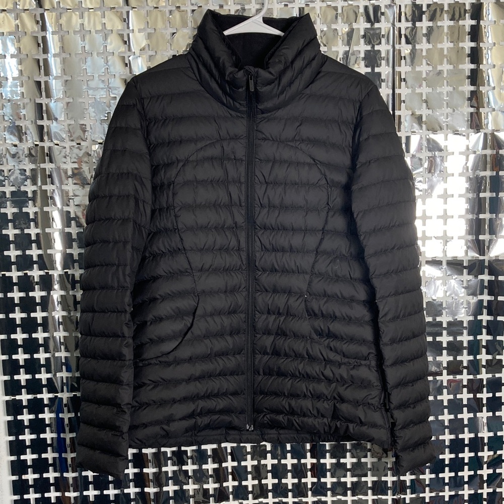 lululemon athletica Black Quilted packable Puffer Jacket- please read